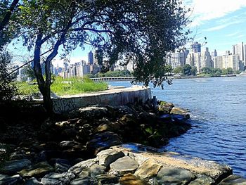 River in city