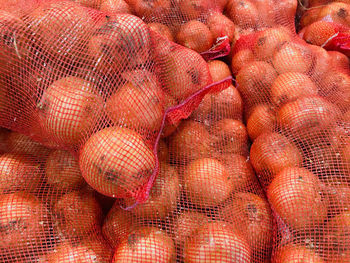 Full frame shot of fish for sale in market