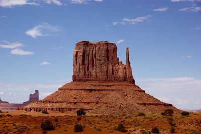 Scenic view of rock formations at monument valley