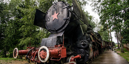 Graffiti on old train