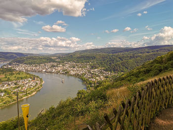 Scenic view of river against sky