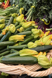 Close-up of vegetables at market stall