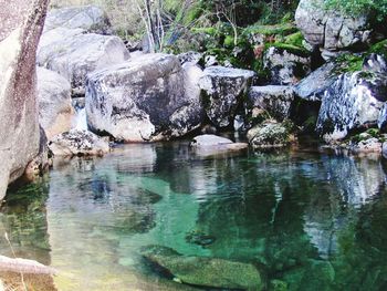 Rocks in water