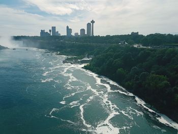 Niagara falls on a beautiful day