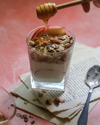 Close-up of drink on table