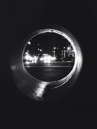 Illuminated lights at night