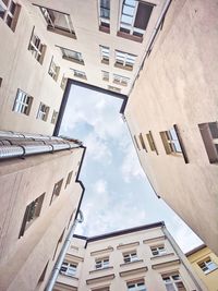 Low angle view of buildings against sky