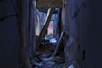Abandoned building interior