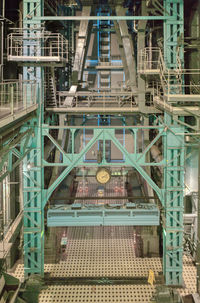 High angle view of metallic structure