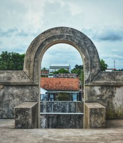 View of old building against sky