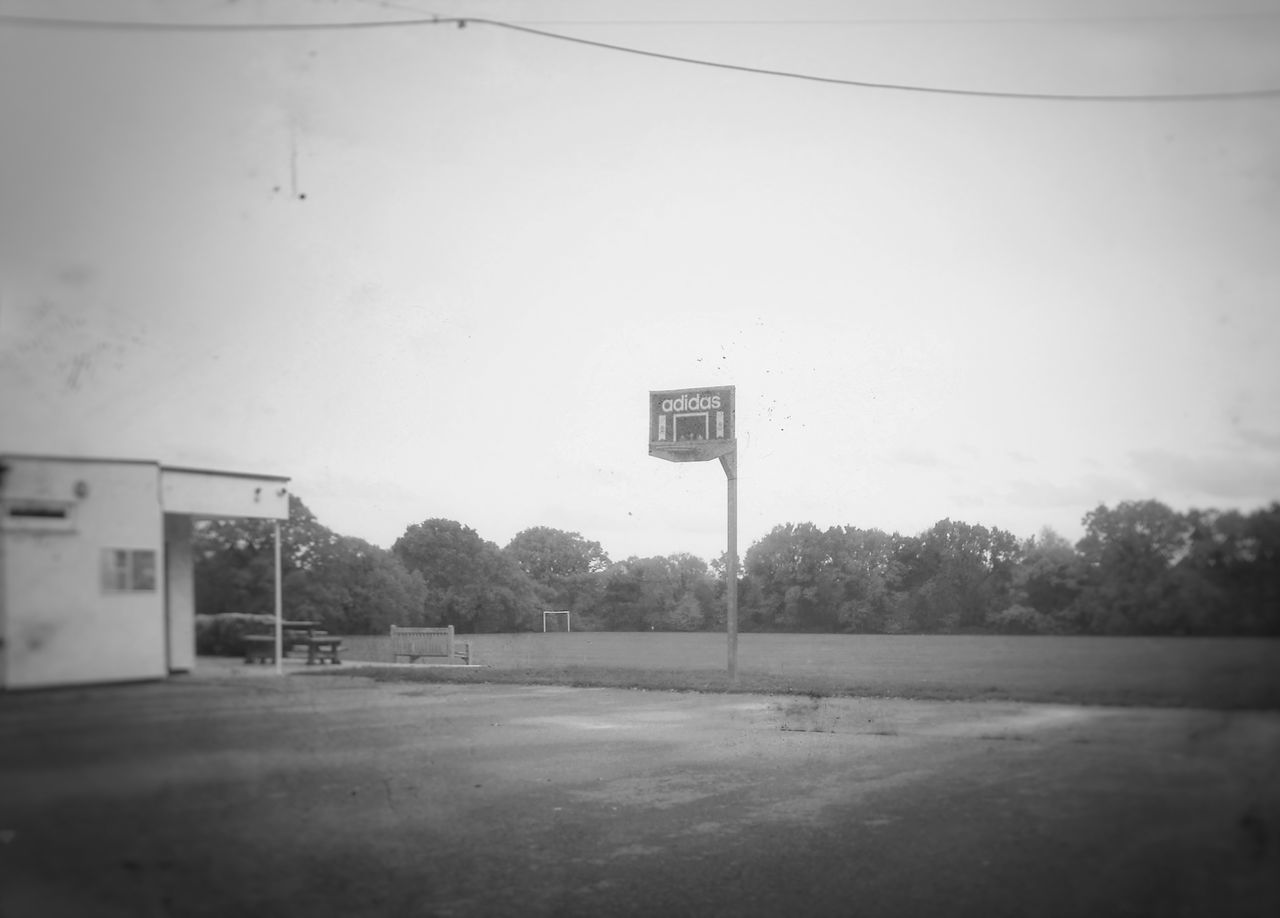 EMPTY BASKETBALL COURT AGAINST SKY