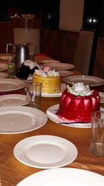 Close-up of food on table