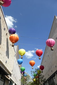 Street with colorful baloons in bristol