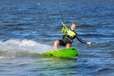 Man surfing in sea