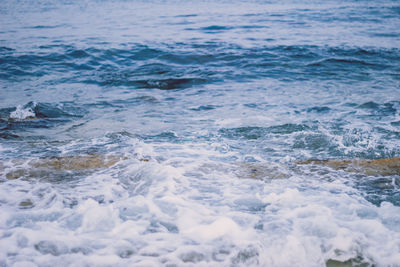 Waves rushing towards shore