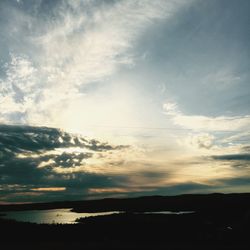 Scenic view of sea at sunset