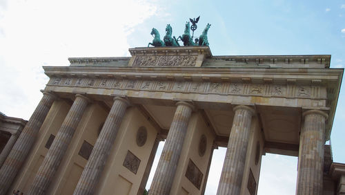 Low angle view of historical building
