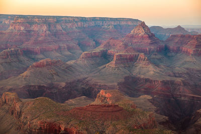 Rock formations at sunset