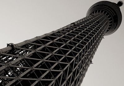 Low angle view of eiffel tower