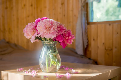 Close-up of vase on table