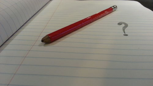 Close-up of pen