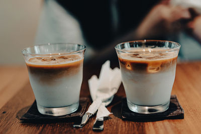 Close-up of drink on table