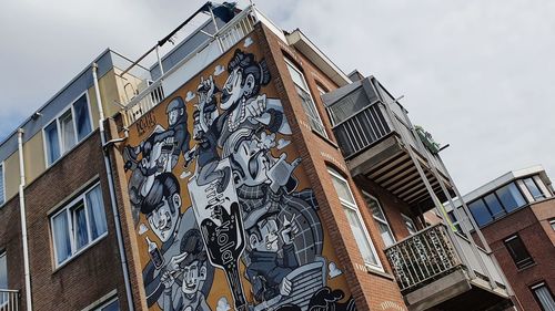Low angle view of building against sky