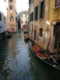 Canal amidst buildings in city