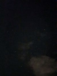 Low angle view of sky at night