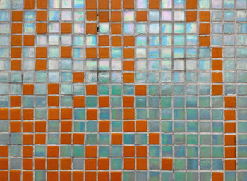 Full frame shot of mosaic tiles