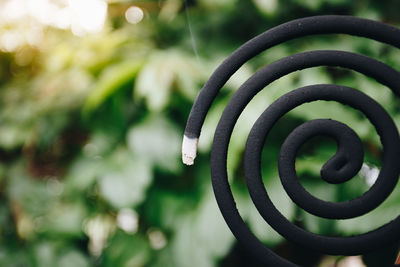 Close-up of spiral staircase