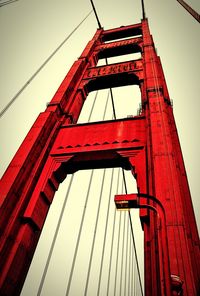 Low angle view of bridge against sky