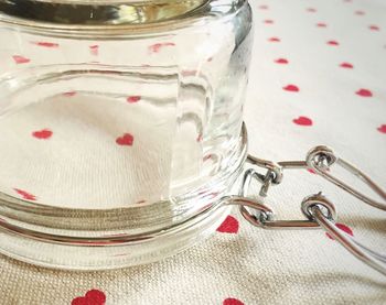 Close-up of jar on table