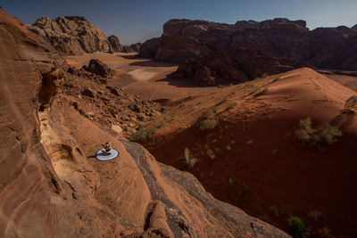 Rock formations in desert