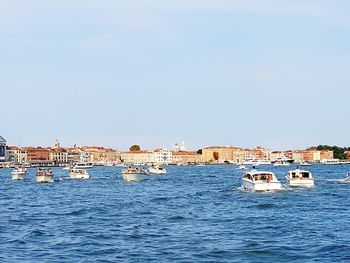 Boats in calm sea