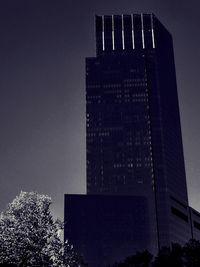 Low angle view of modern building against sky
