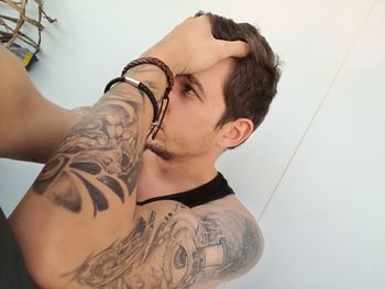 Close-up of young man