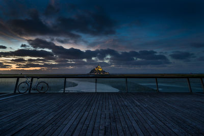 View of sea against sky during sunset