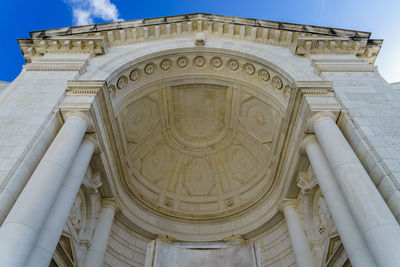 Low angle view of historical building