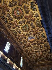 Low angle view of ceiling of building