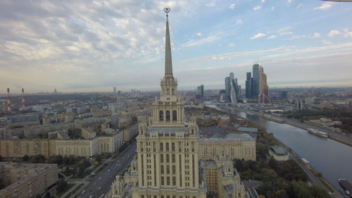 High angle view of cityscape