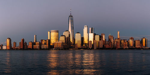 Buildings in city at waterfront