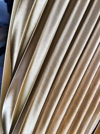 Close-up of pleated shiny fabric