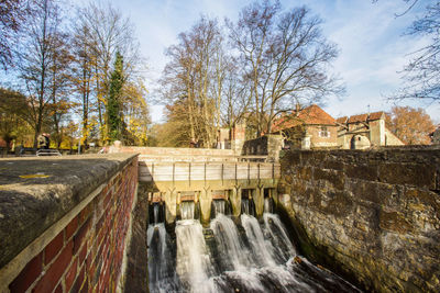 View of moat of a castle against sky