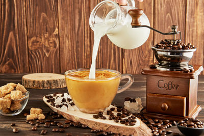 Close-up of drink on table