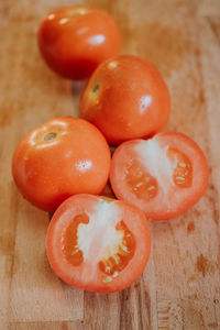 Close-up of oranges on table