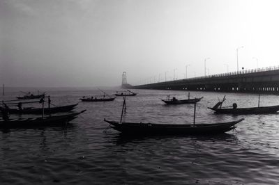 Boats in sea