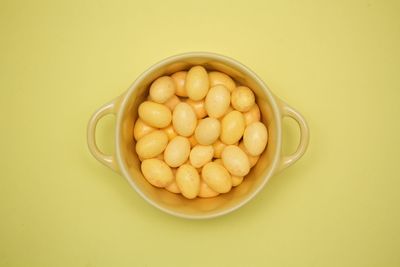 Directly above shot of eggs in bowl