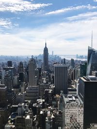 View of skyscrapers in city