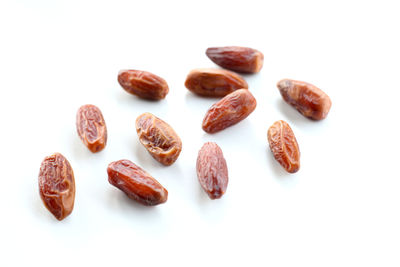 High angle view of food on white background